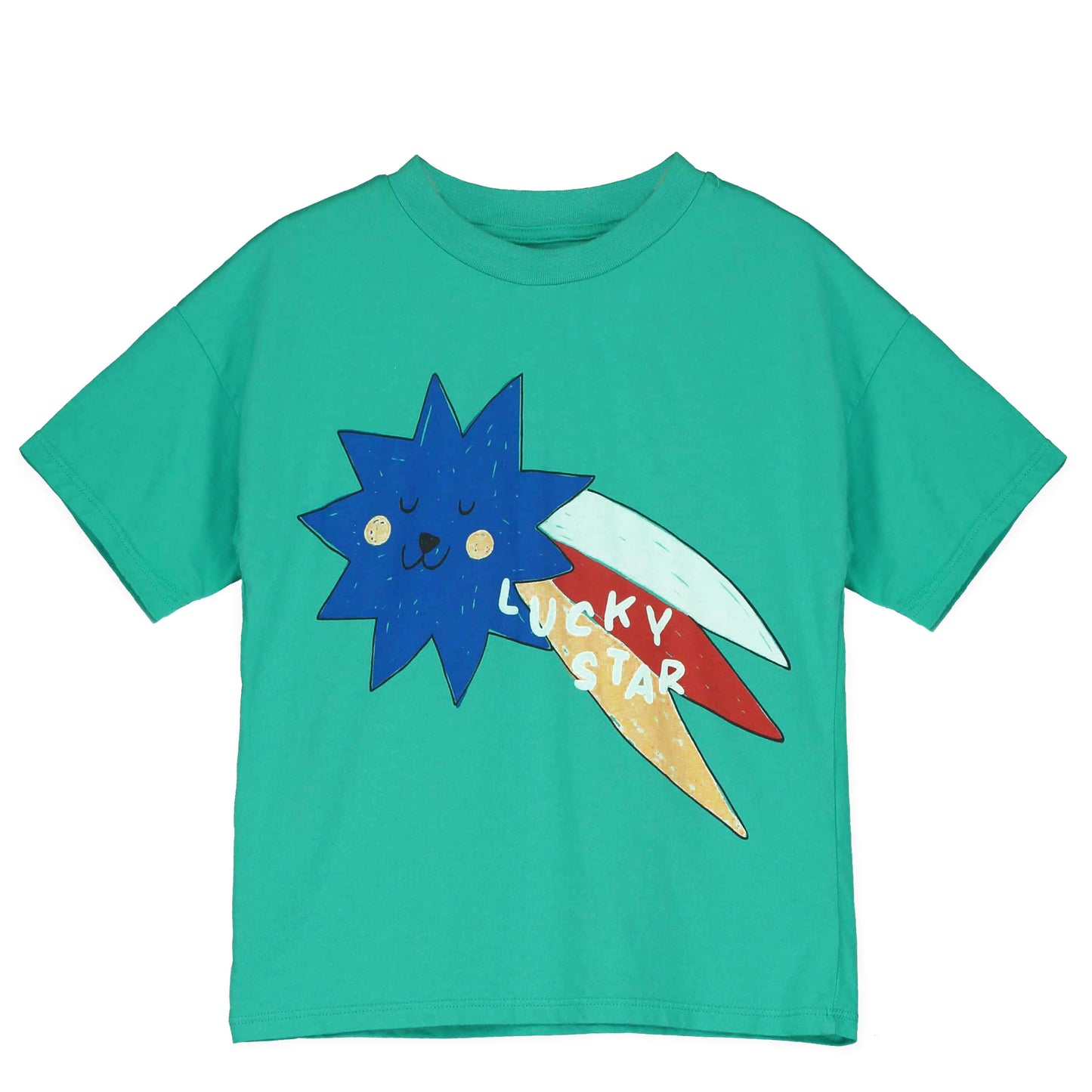 T-shirt Lucky Star auf Grün von Lötiekids