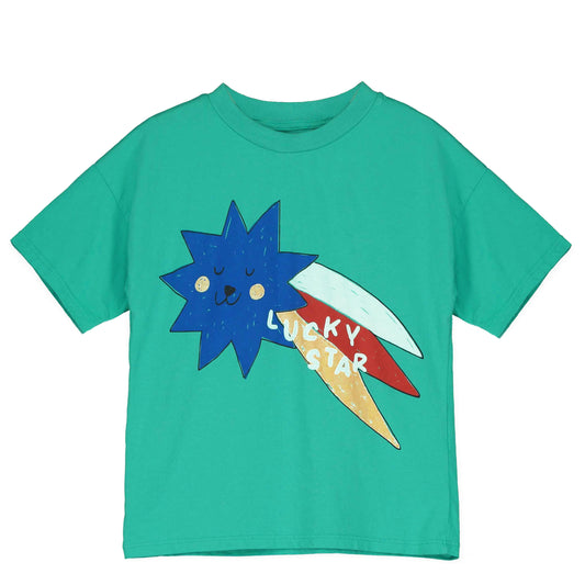 T-shirt Lucky Star auf Grün von Lötiekids