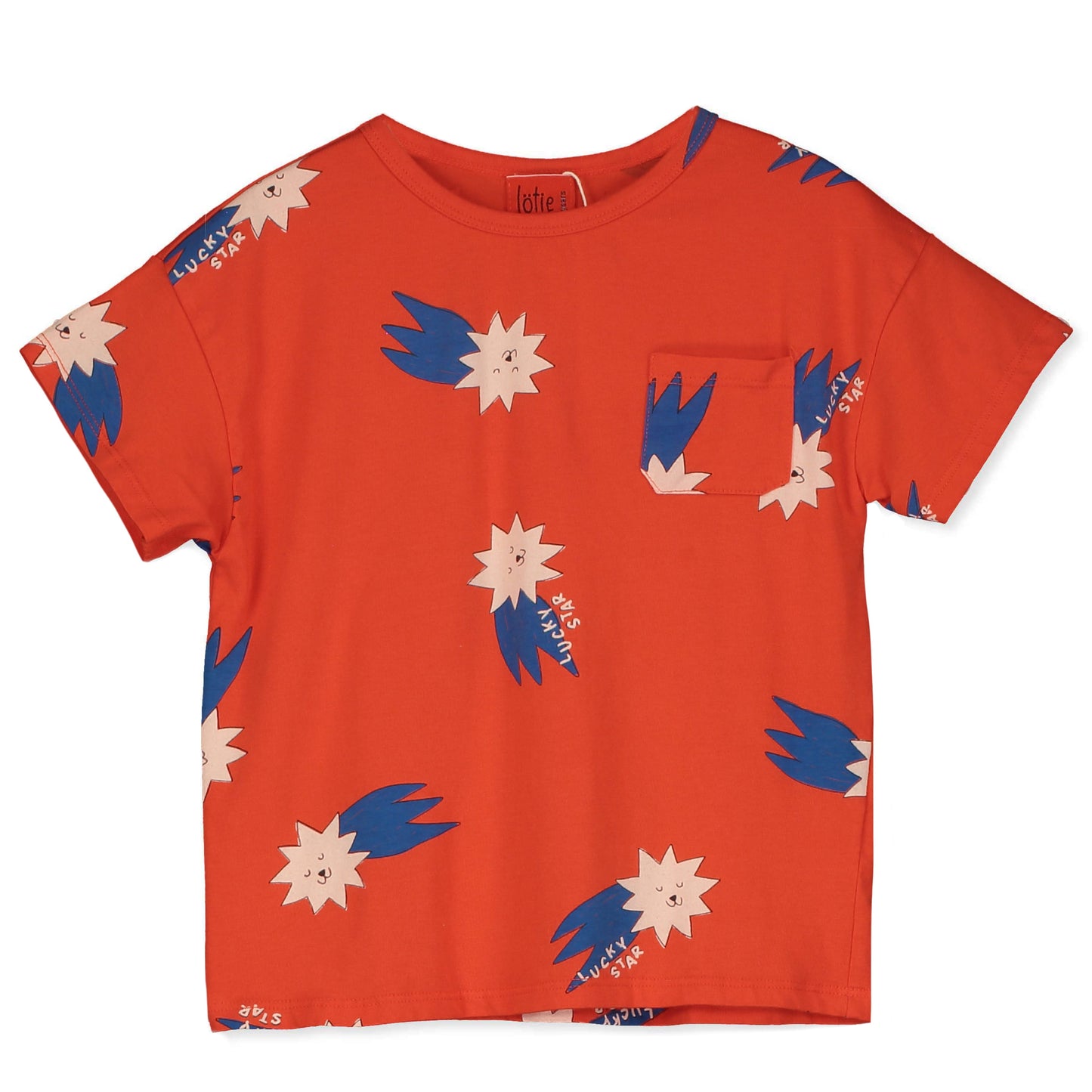 T-shirt Lucky Stars auf Rot von Lötiekids