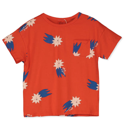 T-shirt Lucky Stars auf Rot von Lötiekids