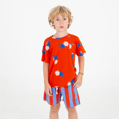 T-shirt Lucky Stars auf Rot von Lötiekids