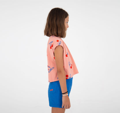 Crop Top mit Kirschen auf Clay von Lötiekids