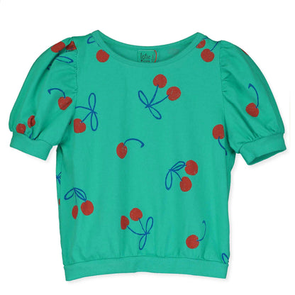Bloused T-shirt mit Kirschen von Lötiekids