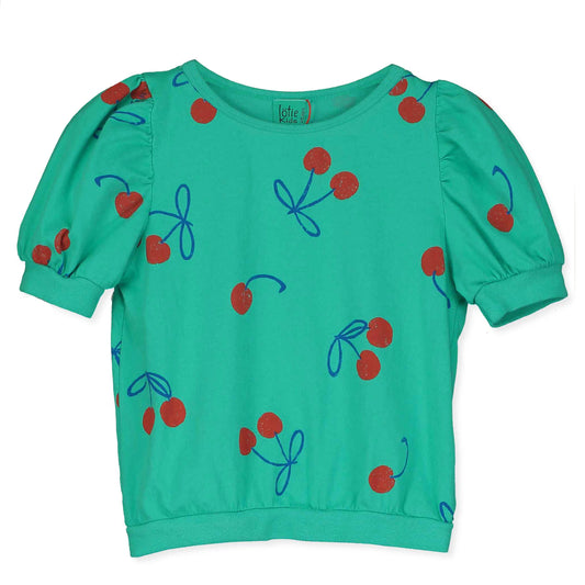 Bloused T-shirt mit Kirschen von Lötiekids