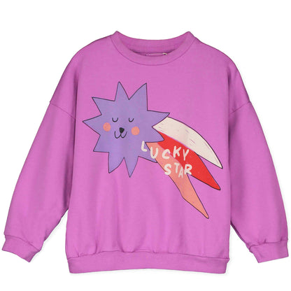Sweatshirt Lucky Star auf Magenta von Lötiekids