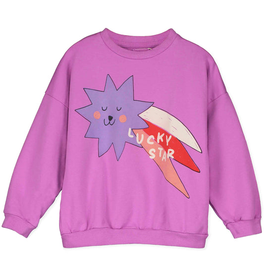 Sweatshirt Lucky Star auf Magenta von Lötiekids