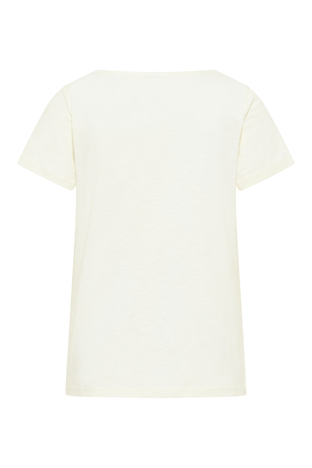 SALE: T-shirt V-Ausschnitt uni Crèmeweiss von Tranquillo