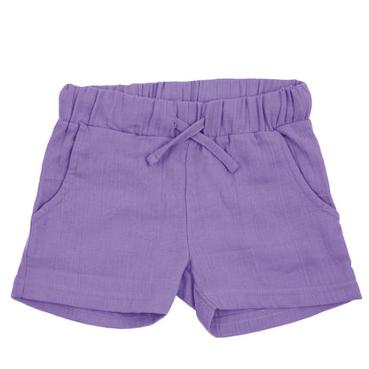 Kurze Shorts Musselin in violet von Maxomorra