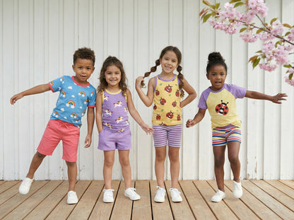 Kurze Shorts Musselin in violet von Maxomorra