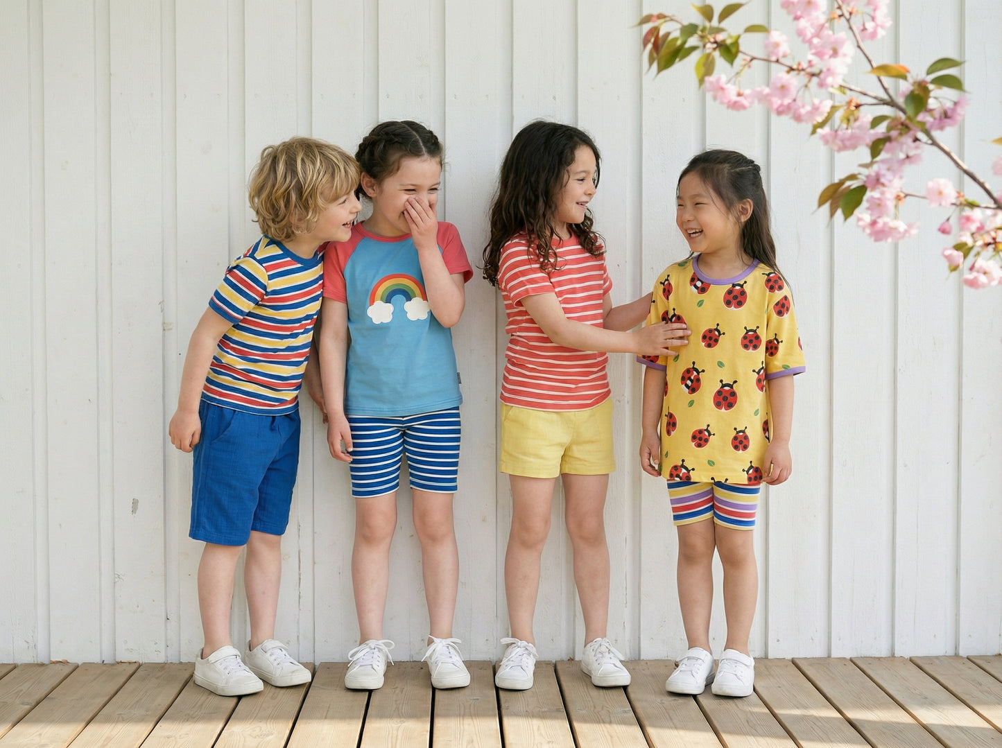 Kurze Shorts Musselin in gelb von Maxomorra