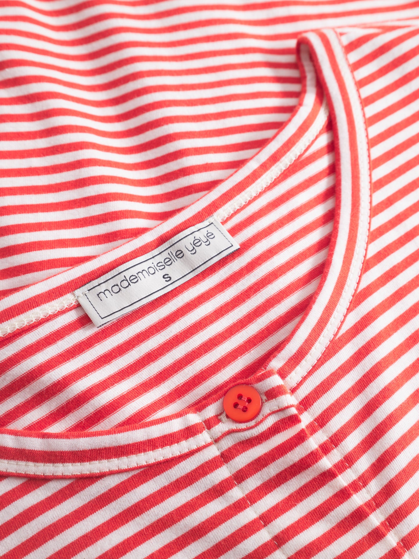 Knoten T-shirt gestreift rot/weiss