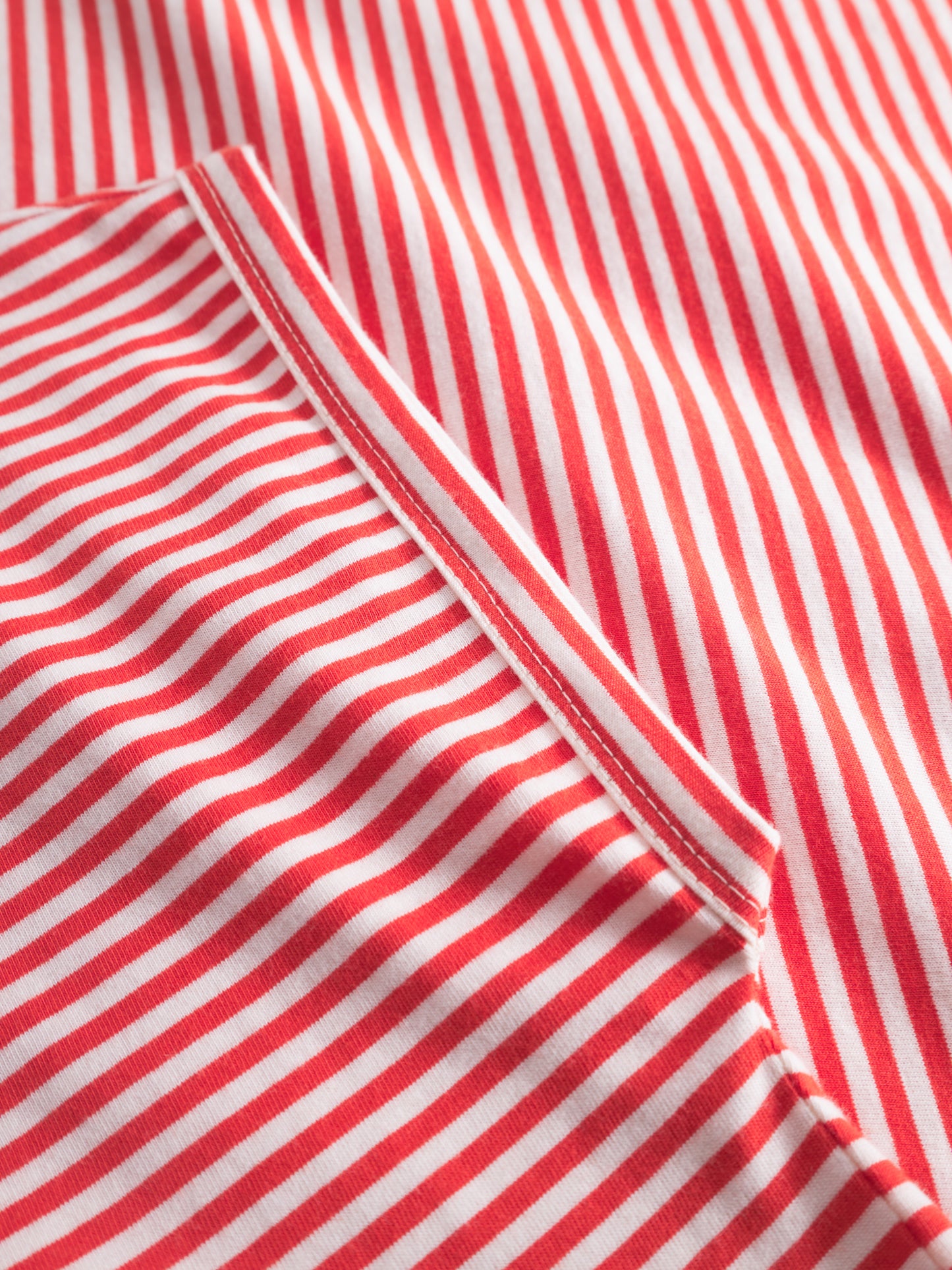 Knoten T-shirt gestreift rot/weiss