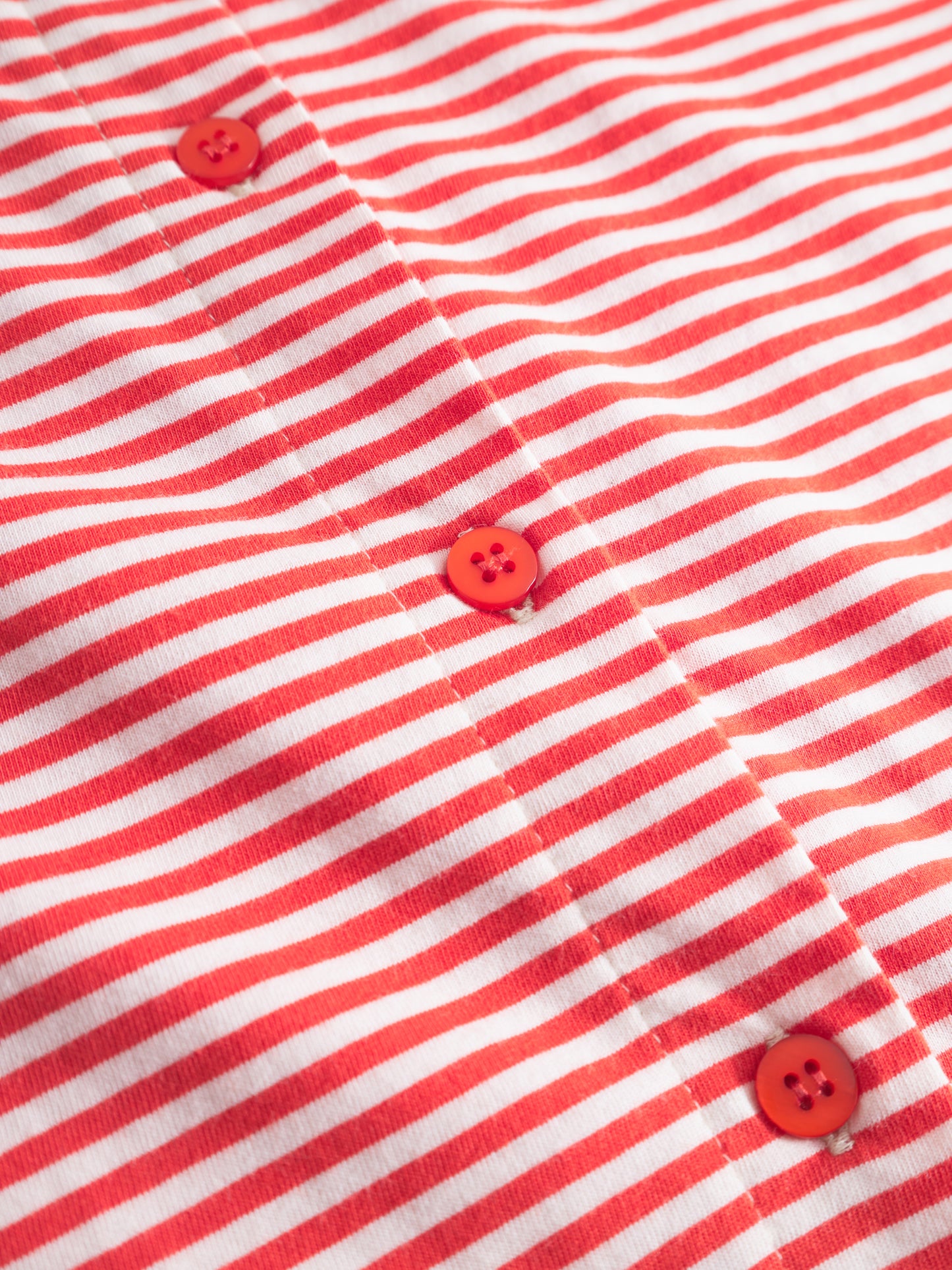Knoten T-shirt gestreift rot/weiss