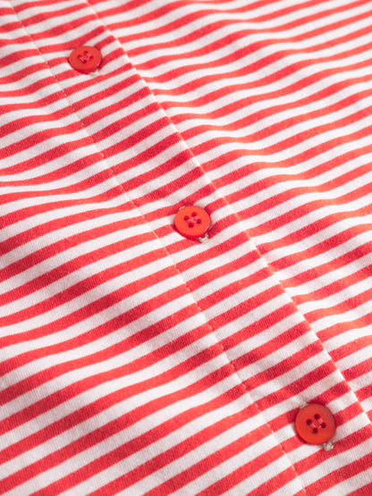 Knoten T-shirt gestreift rot/weiss