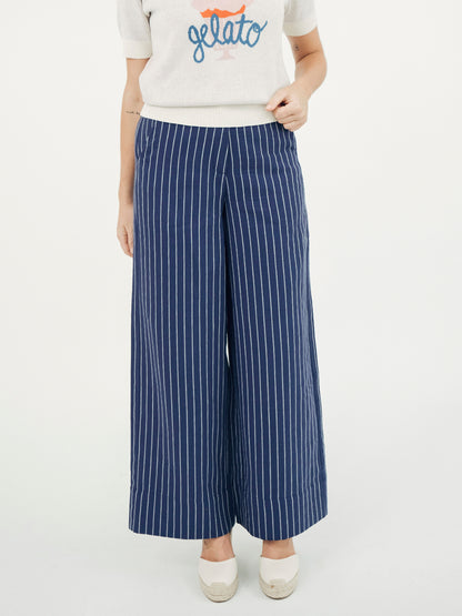 Sommerhose Navy mit weissen Streifen von Mademoiselle Yéyé