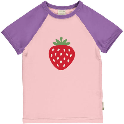 Raglan T-shirt mit Erdbeere von Maxomorra