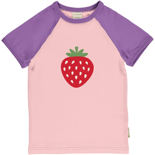 Raglan T-shirt mit Erdbeere von Maxomorra