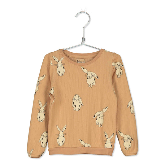 SALE: Blusen-Shirt mit Häsli auf Beige von Lötiekids