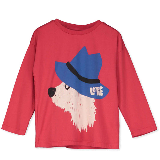 Langarm-Shirt Rot mit Eisbär von Lötiekids