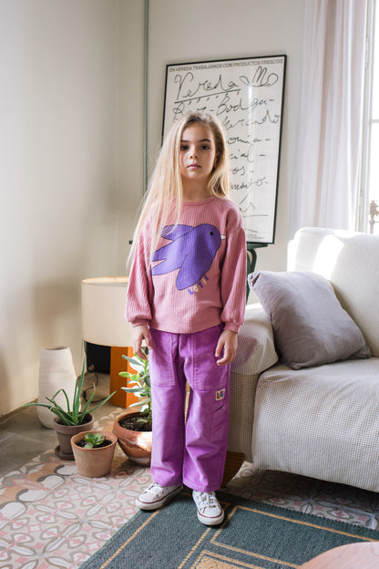 Shirt mit Vogel auf Rose von Lötiekids