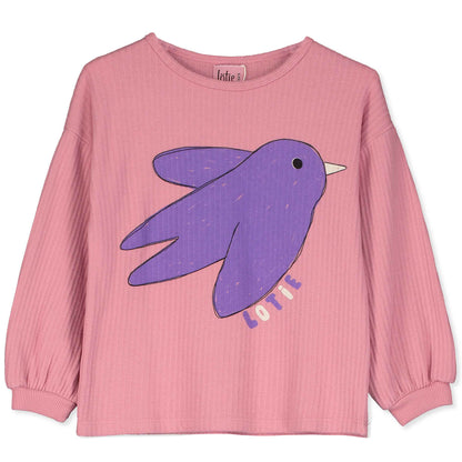 Shirt mit Vogel auf Rose von Lötiekids