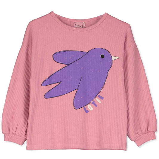 Shirt mit Vogel auf Rose von Lötiekids