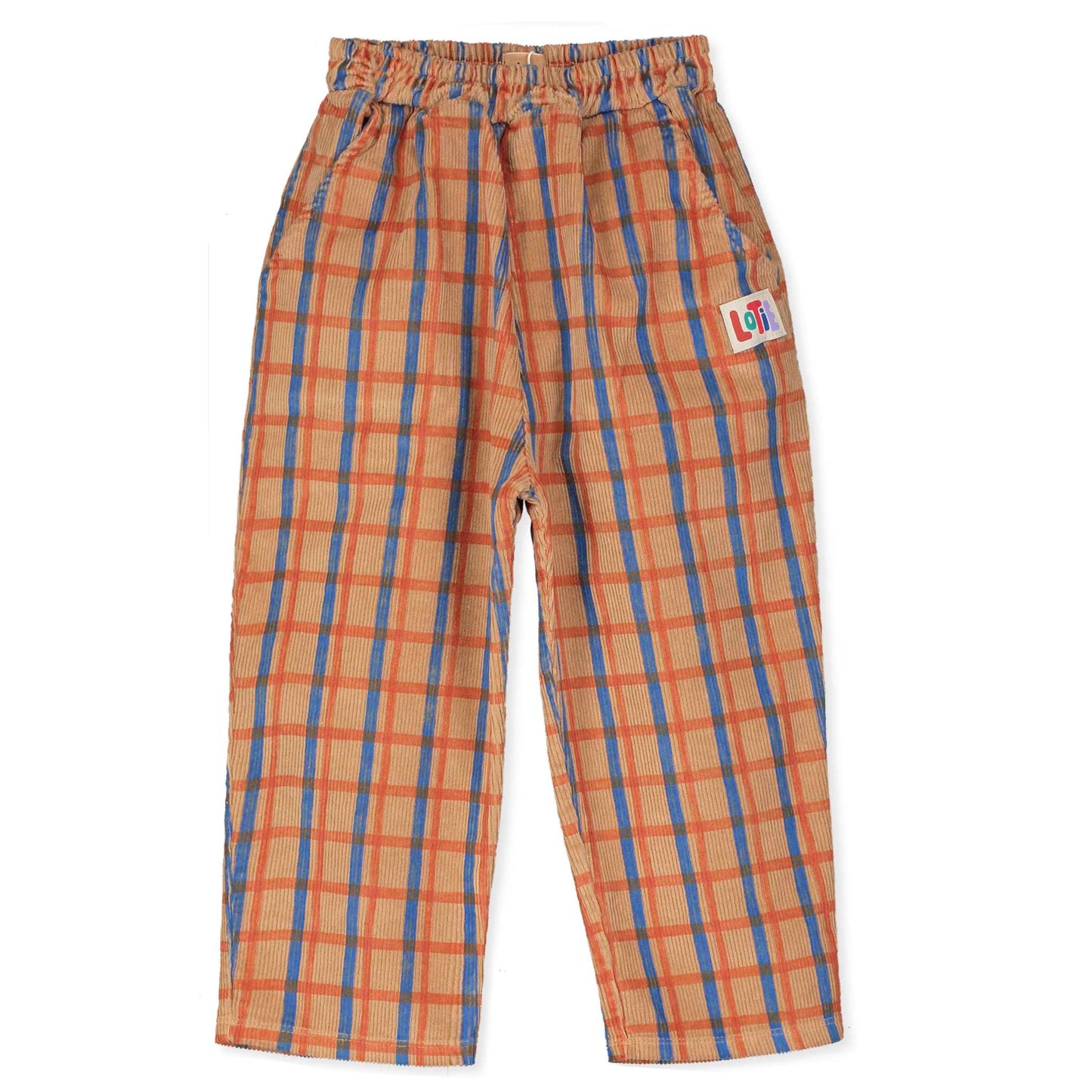 Cord-Hose Rastermuster Toasted von Lötiekids
