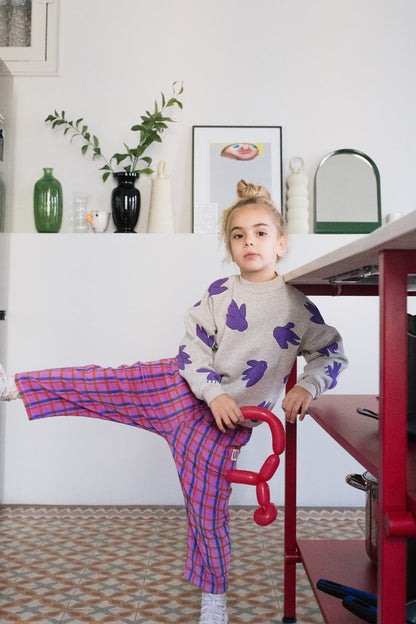 Cord-Hose Rastermuster Fuchsia von Lötiekids