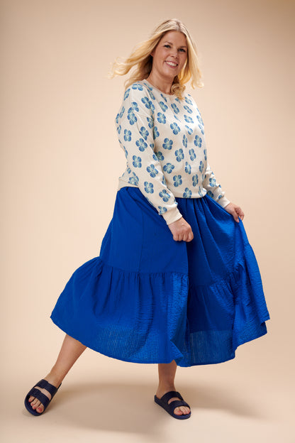 Langer Jupe in Meerblau von Lily Balou