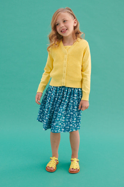 Cardigan gestrickt in Zitronengelb von Lily Balou