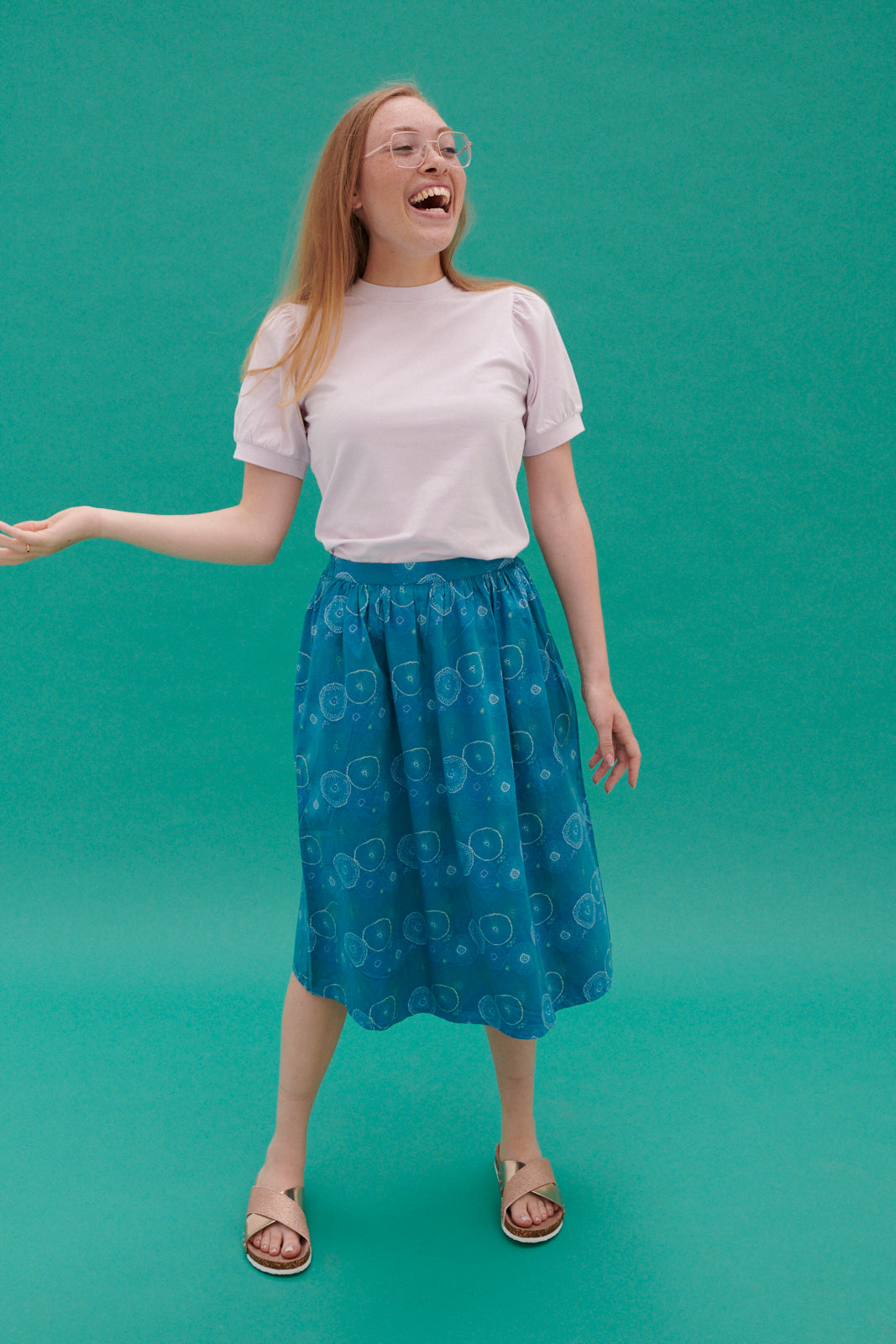 SALE: Satin-Jupe mit Quallenmuster von Lily Balou