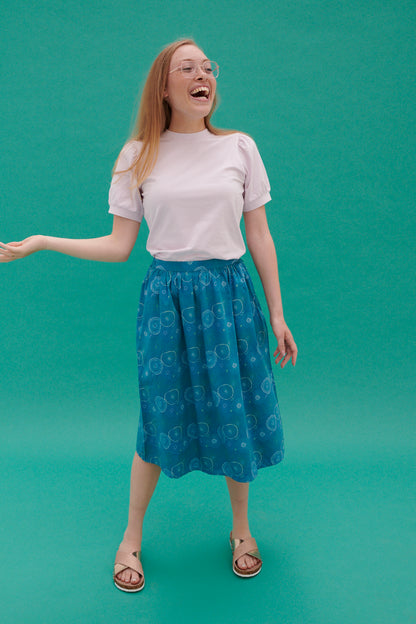 SALE: Satin-Jupe mit Quallenmuster von Lily Balou