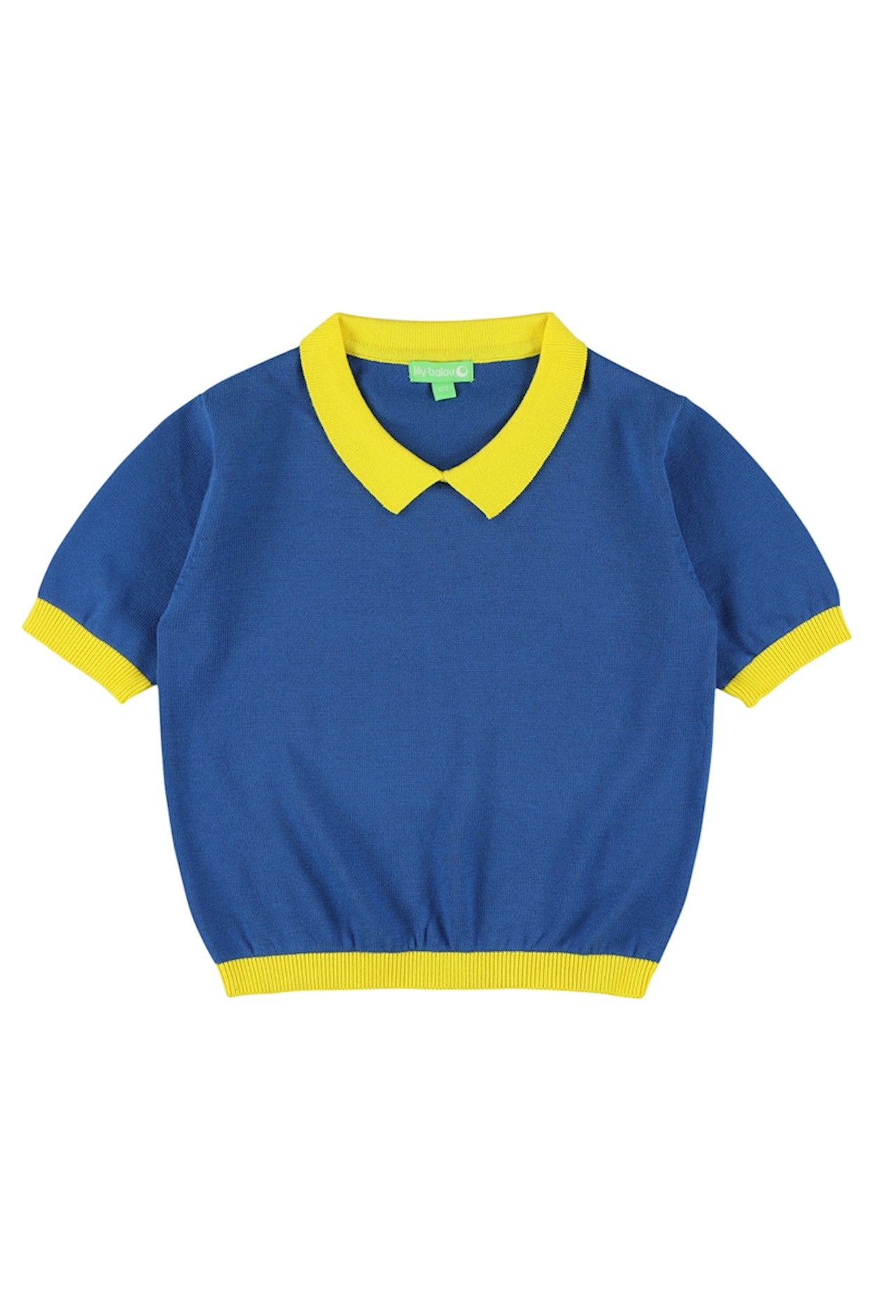Strick-Shirt mit Kragen in Meerblau von Lily Balou