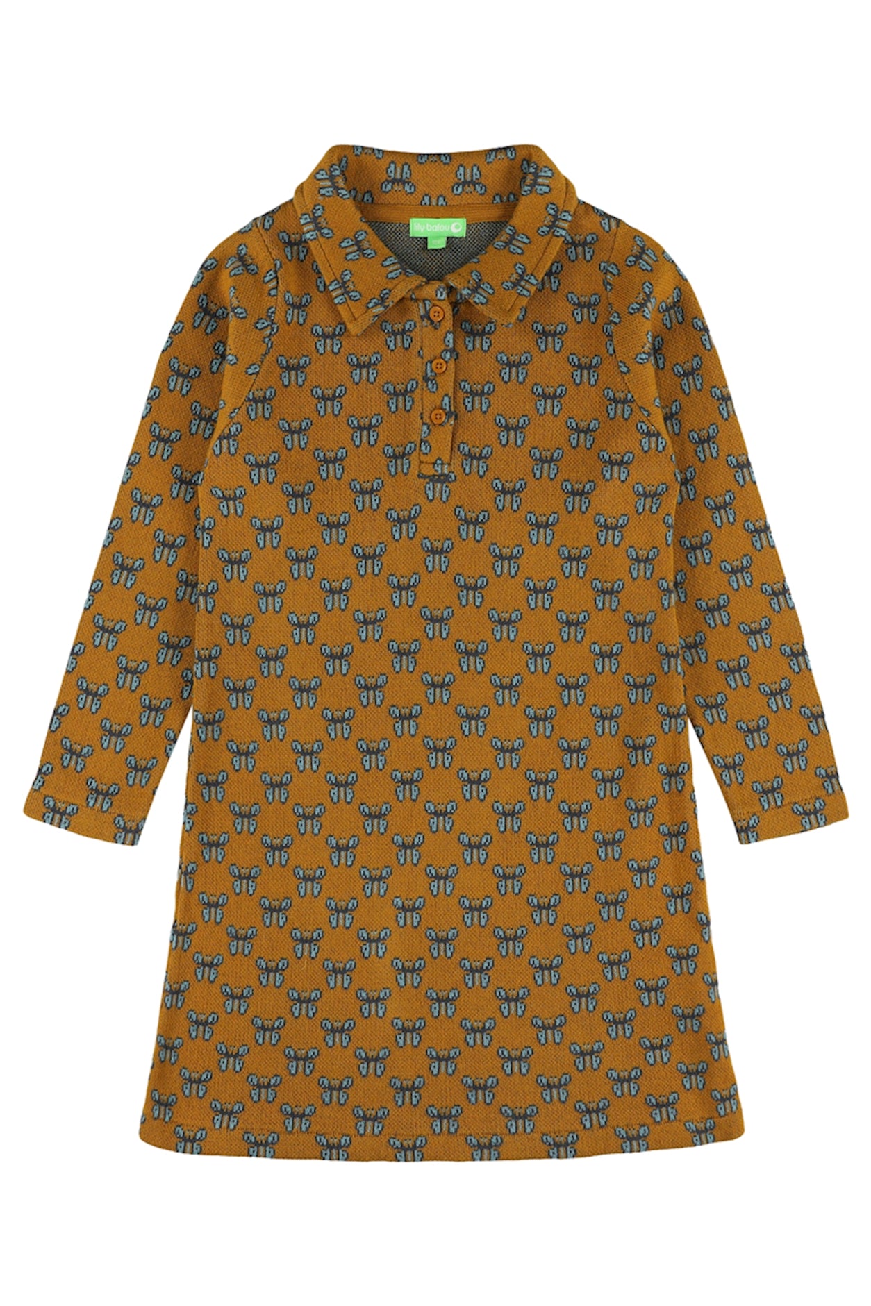 Jacquard-Kleid mit Schmetterling