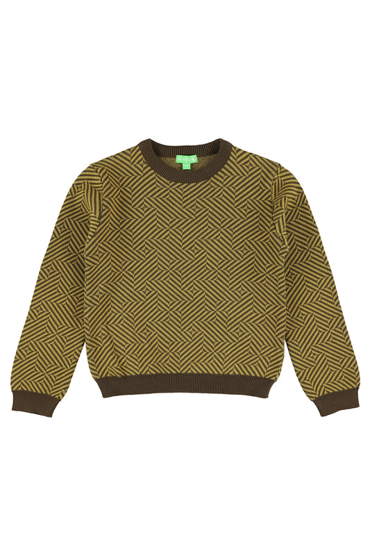 SALE: Gestrickter Pulli geometrisch in Braun/Beige von Lily Balou