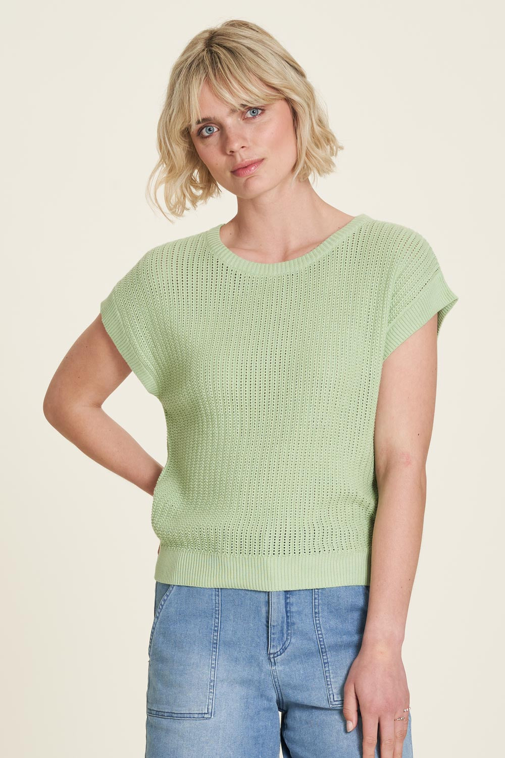 SALE: Strick-Shirt in Topaz Green von Tranquillo