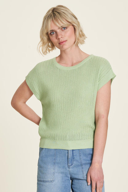 SALE: Strick-Shirt in Topaz Green von Tranquillo