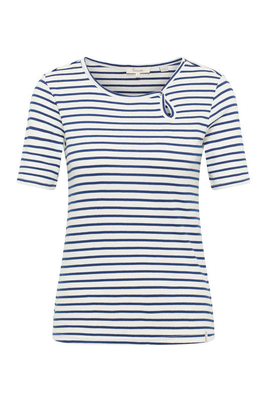 T-shirt gestreift weiss/navy von Tranquillo
