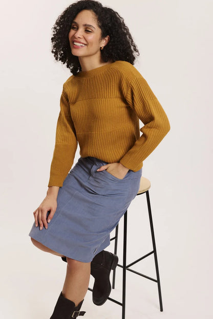 Strickpullover in Camel von Tranquillo