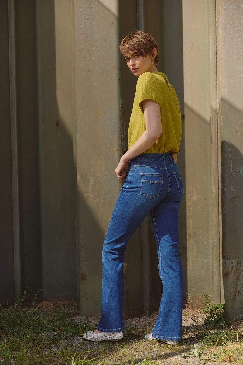 Jeans in aztec blue von Tranquillo