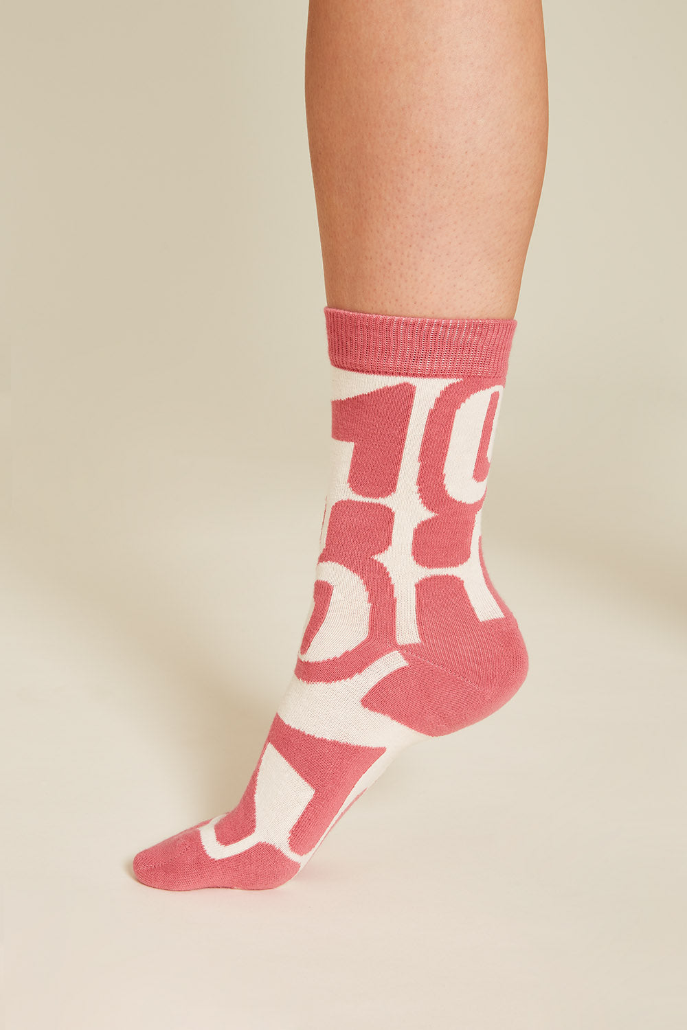 Socken abstrakt offwhite/rose wine