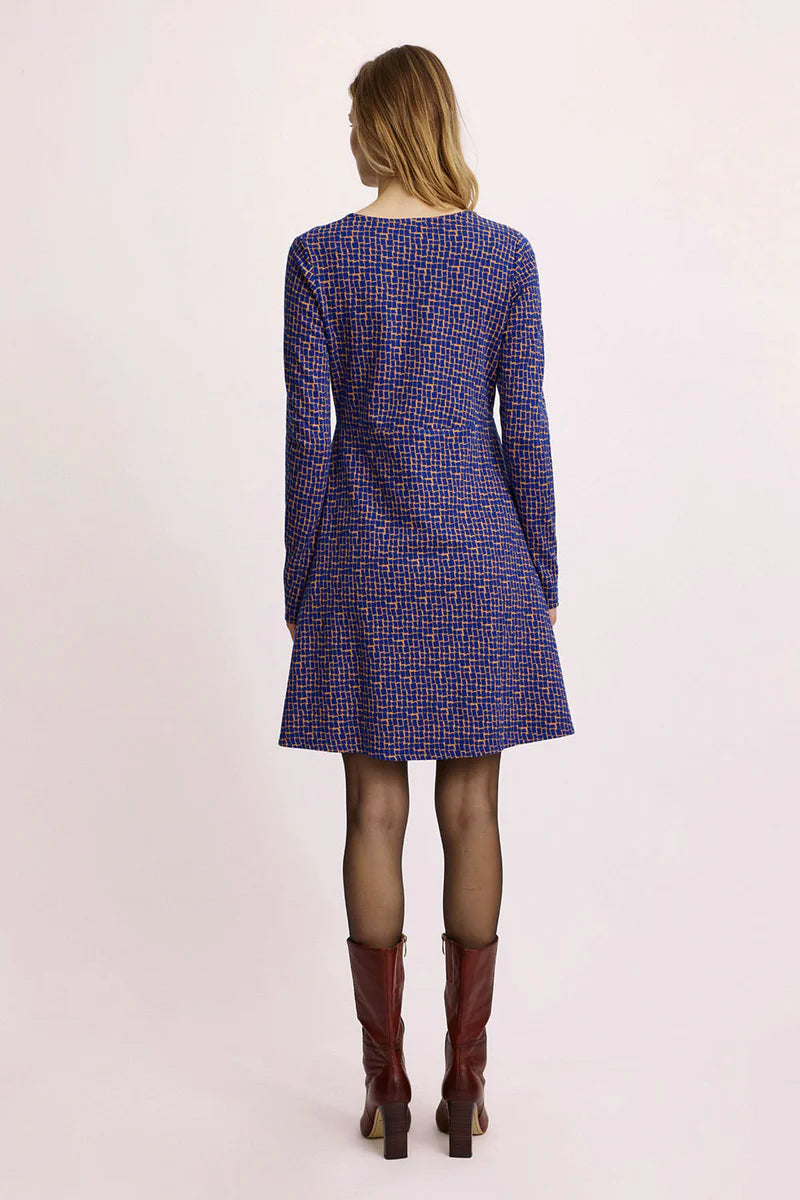 Jacquard-Kleid Blue Windows von Tranquillo