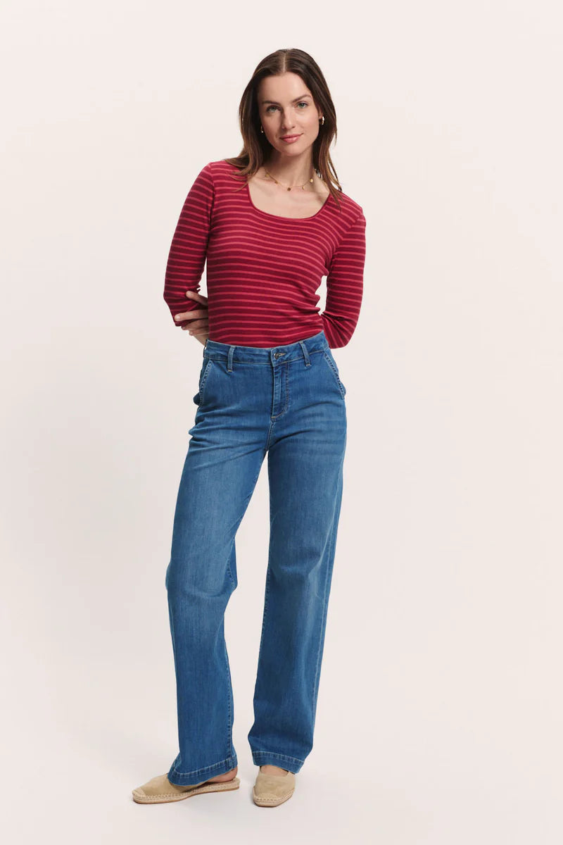 Jeans in aztec blue von Tranquillo