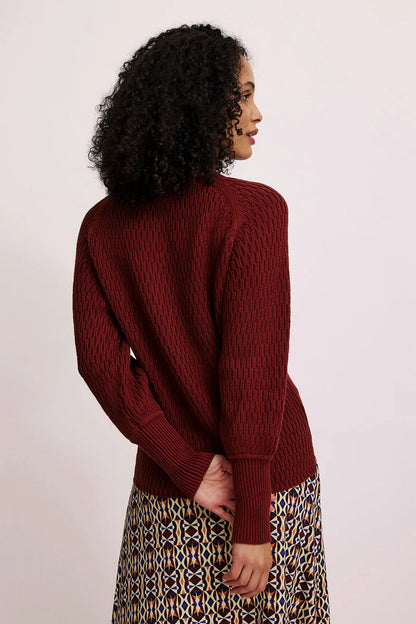 Jacquard-Pullover in Fired Brick von Tranquillo
