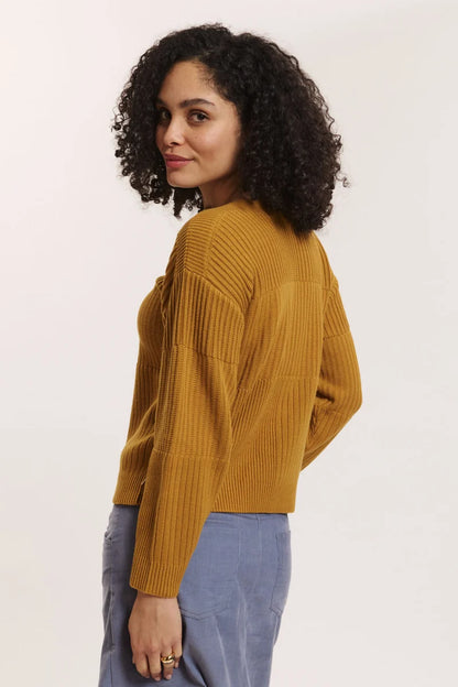 Strickpullover in Camel von Tranquillo