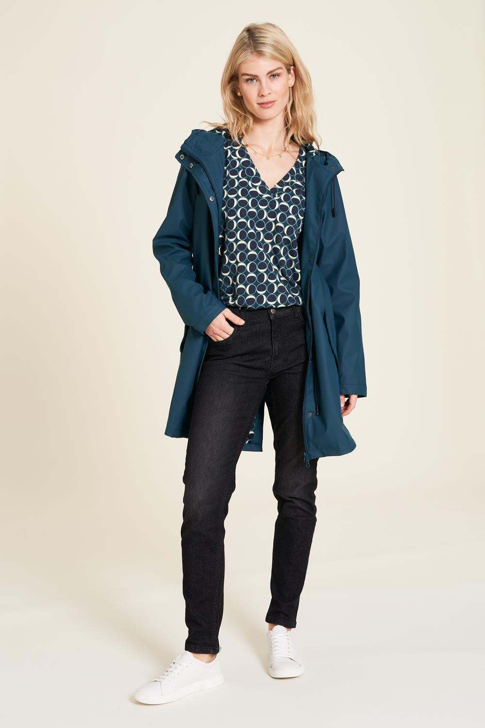Regenjacke in Petrol von Tranquillo