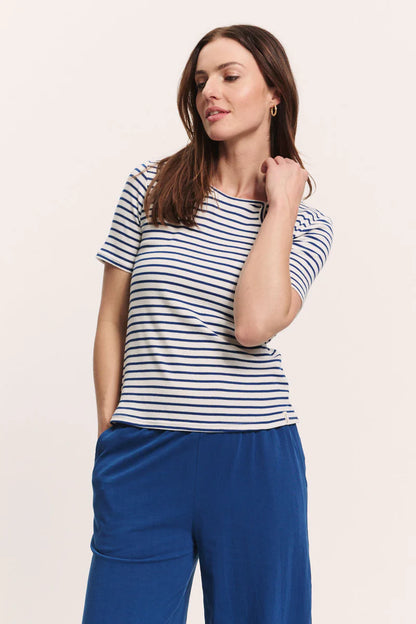 T-shirt gestreift weiss/navy von Tranquillo