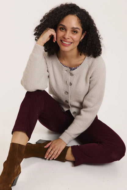 Cardigan in Steingrau von Tranquillo