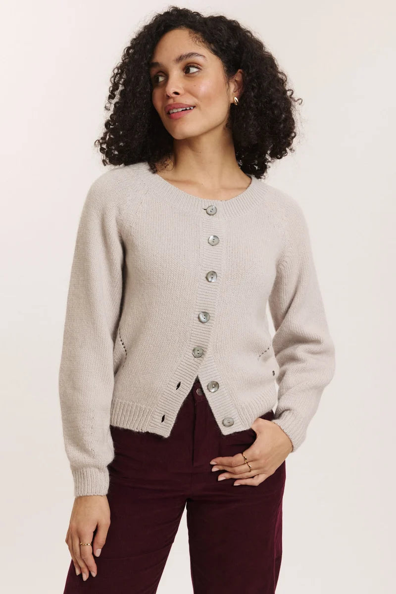 Cardigan in Steingrau von Tranquillo