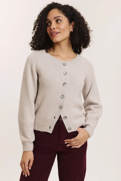 Cardigan in Steingrau von Tranquillo